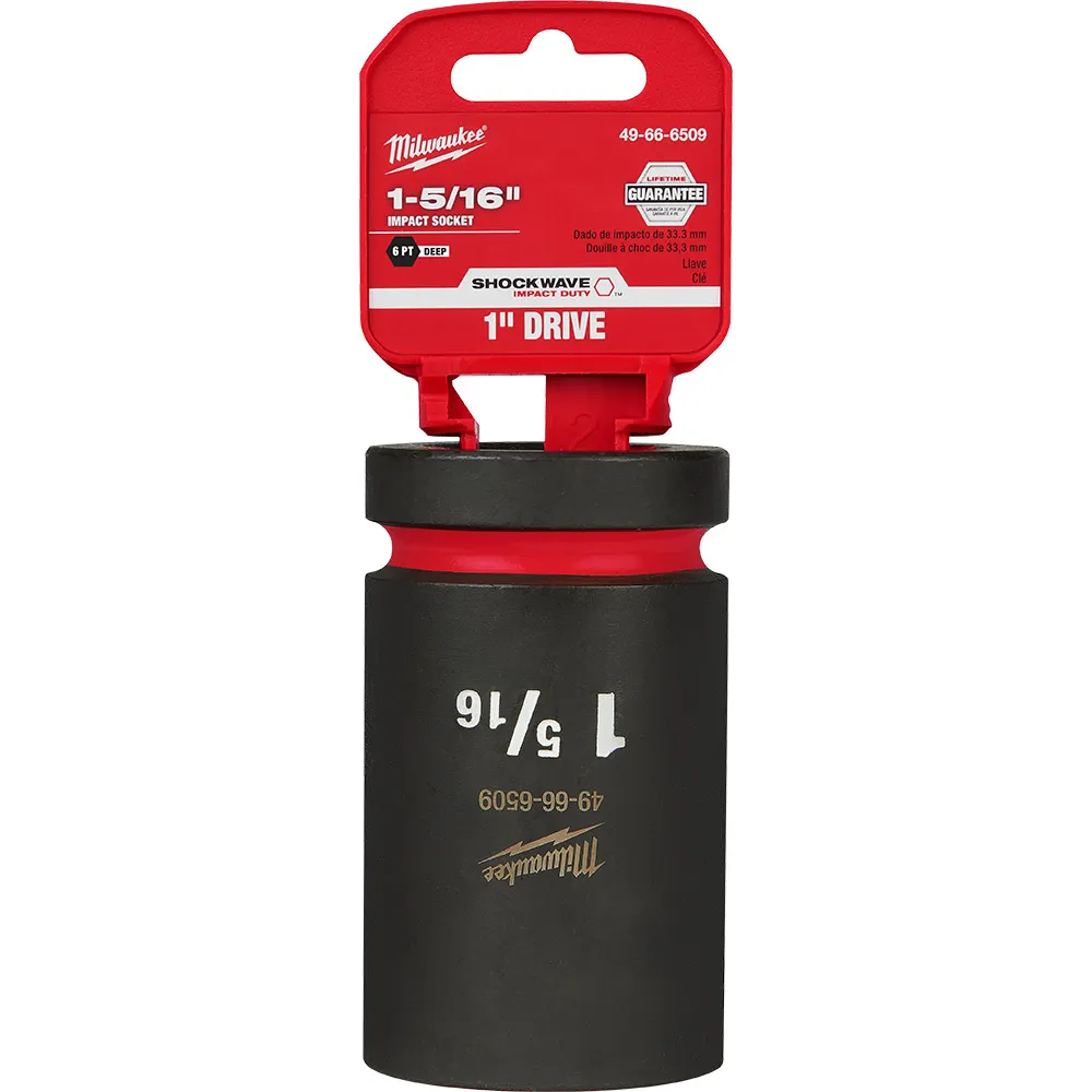 MILWAUKEE SHOCKWAVE 1" Drive 1-5/16" Deep 6 Point Impact Socket 49666509