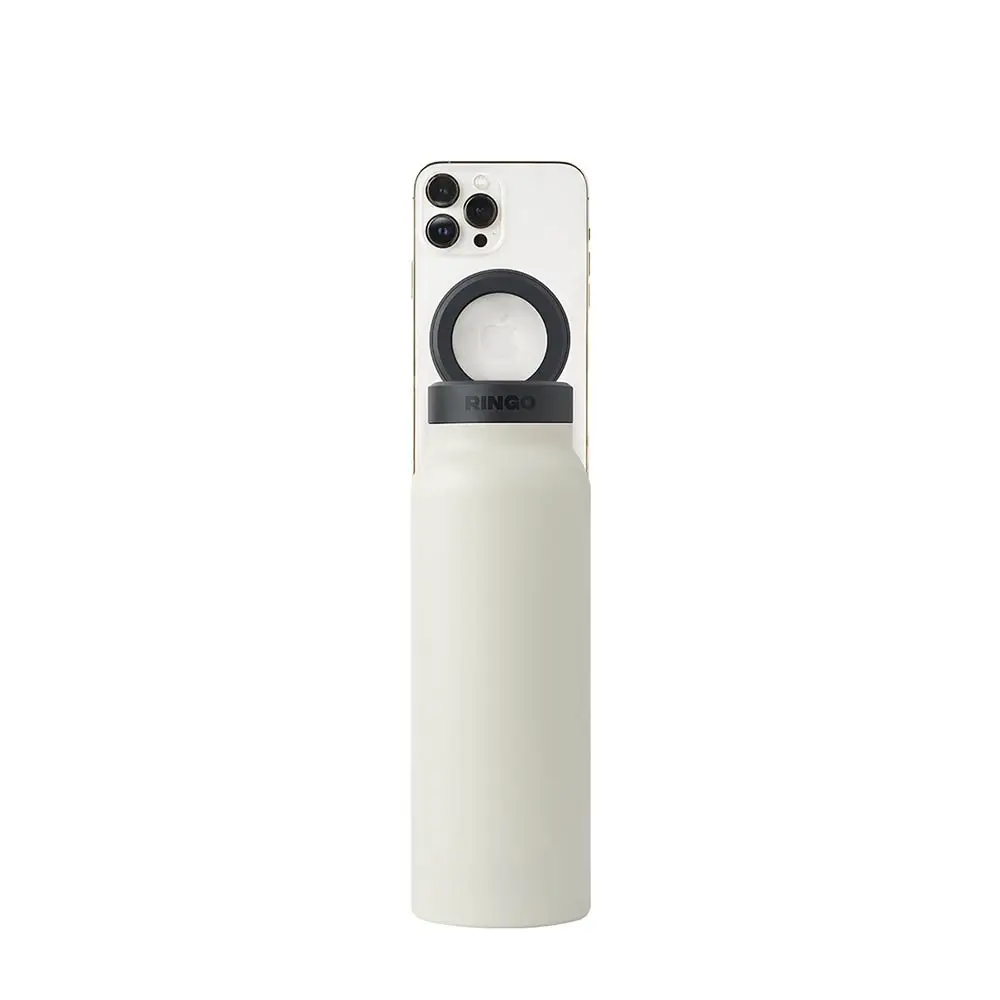 RINGO 710ml (24oz) Water Bottle - with Magnetic Phone Mount - Ivory B2IV24LSC1