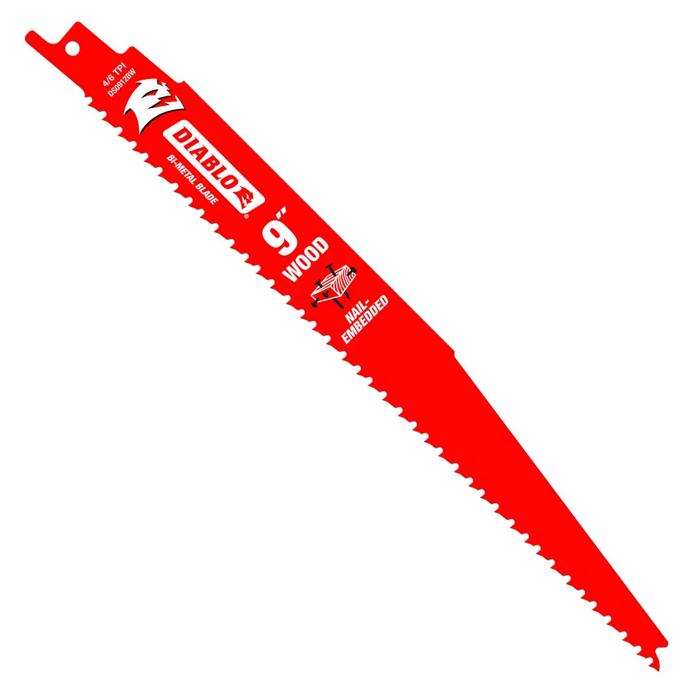DIABLO 229mm Bi-Metal Recip Blade for Nail Embedded Wood - 5 Piece 2610052362