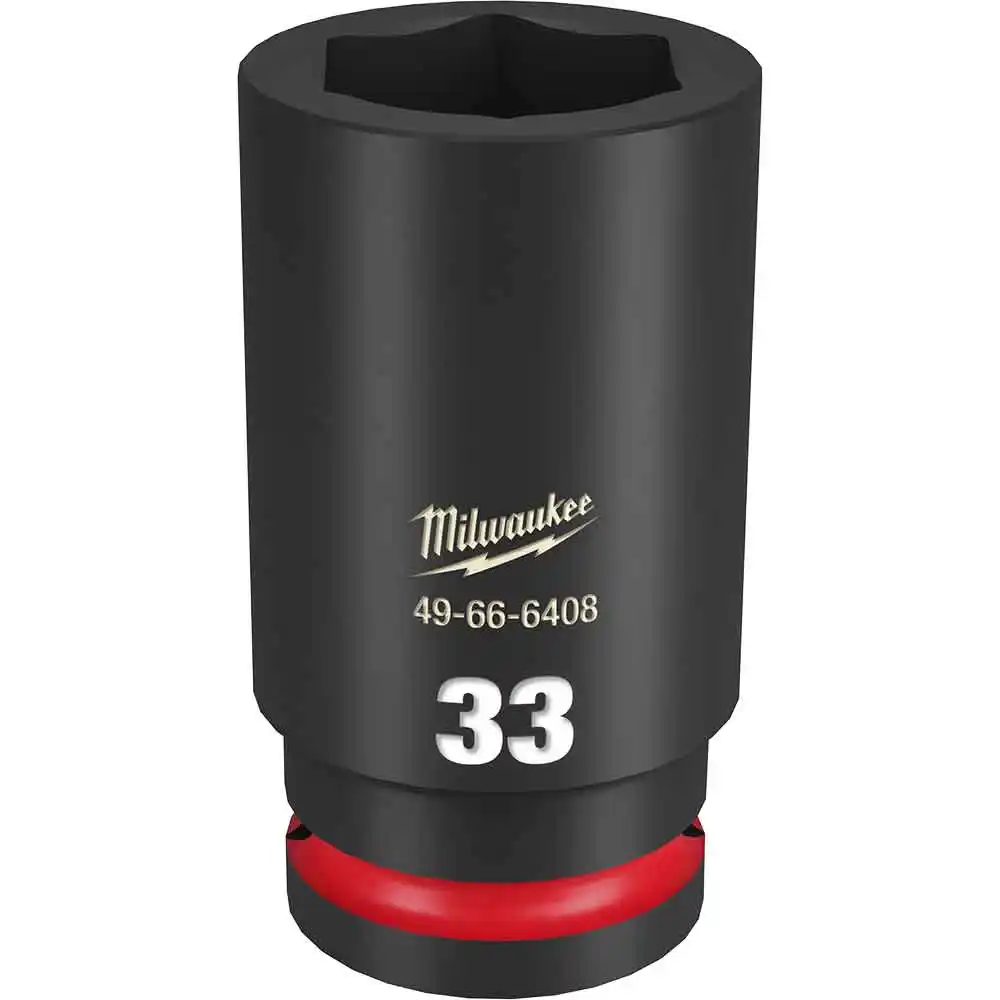MILWAUKEE SHOCKWAVE 3/4inch Drive 33mm Deep 6 Point Impact Socket 49666408