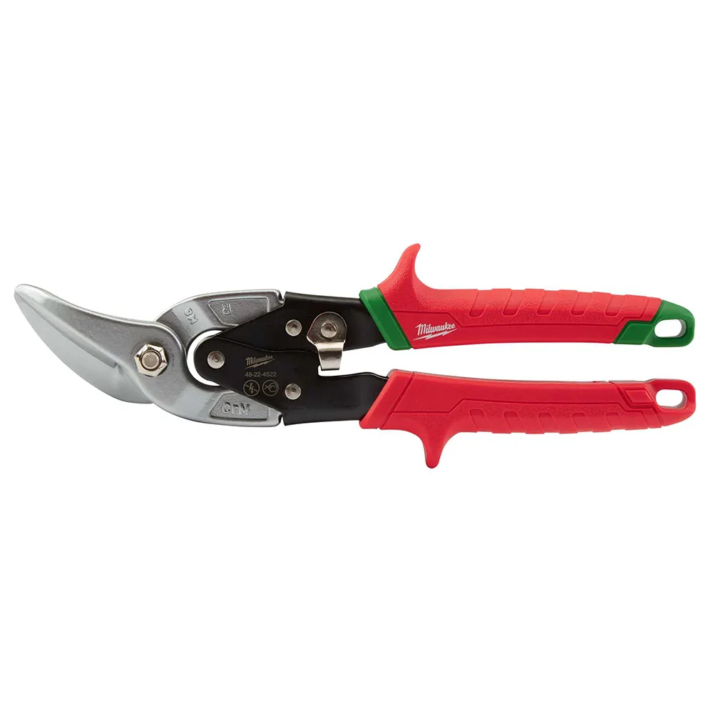 MILWAUKEE 248mm Right Cutting Offset Aviation Snips 48224522