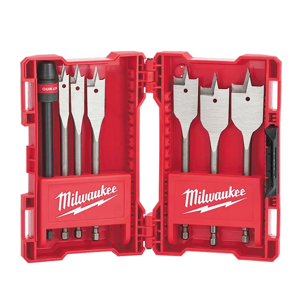 MILWAUKEE Timber Spade Bit Set - 7 Piece 48270147