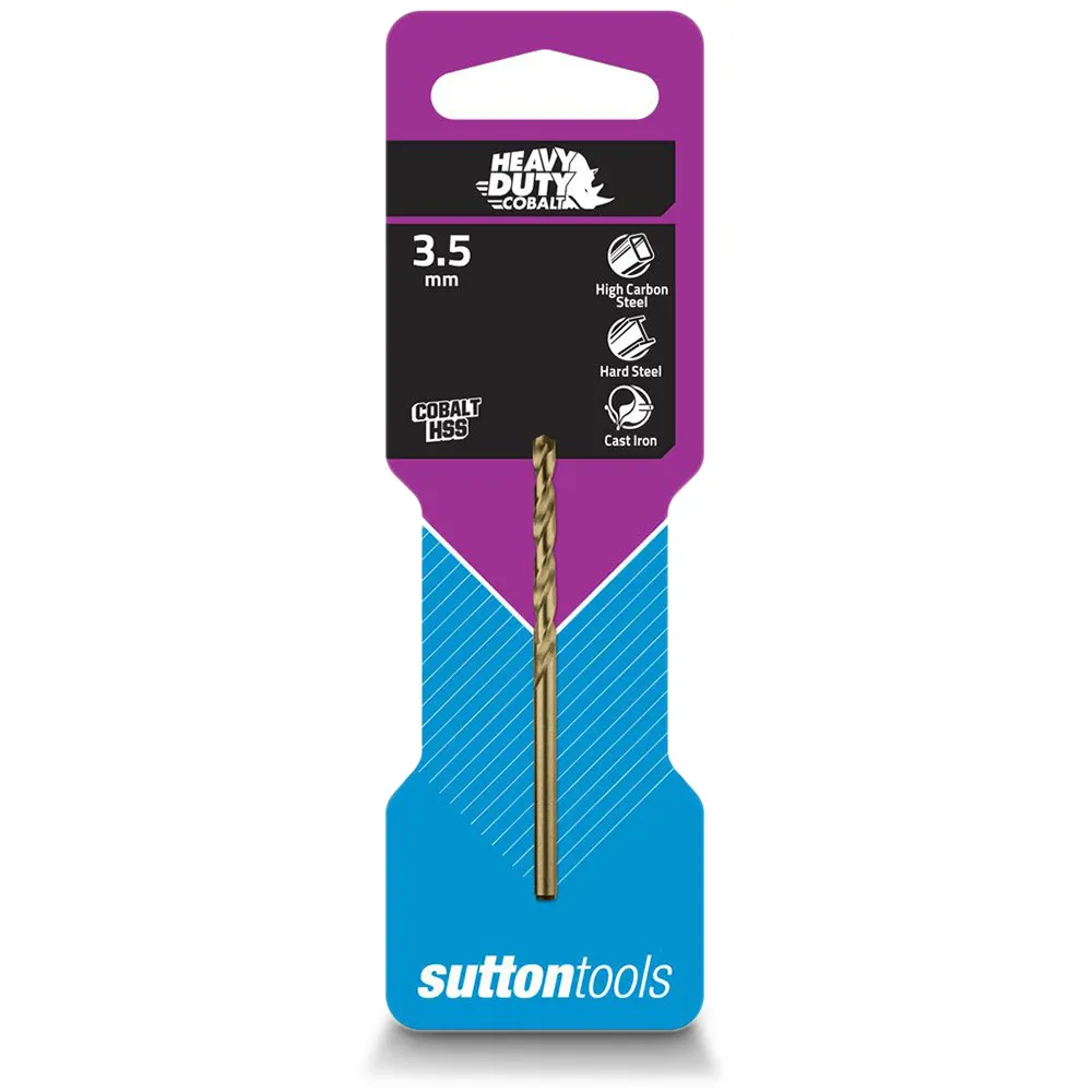 SUTTON 3.5 x 70mm HSS-Cobalt Jobber Drill Bit - HD-COBALT