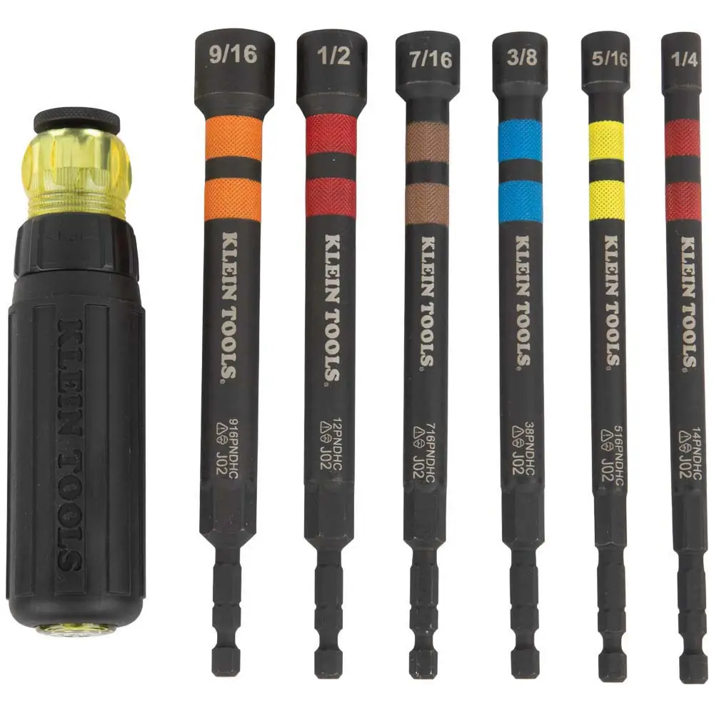 KLEIN Impact Rated Nutsetter Ratcheting Screwdriver Set - 7 Piece A-32950