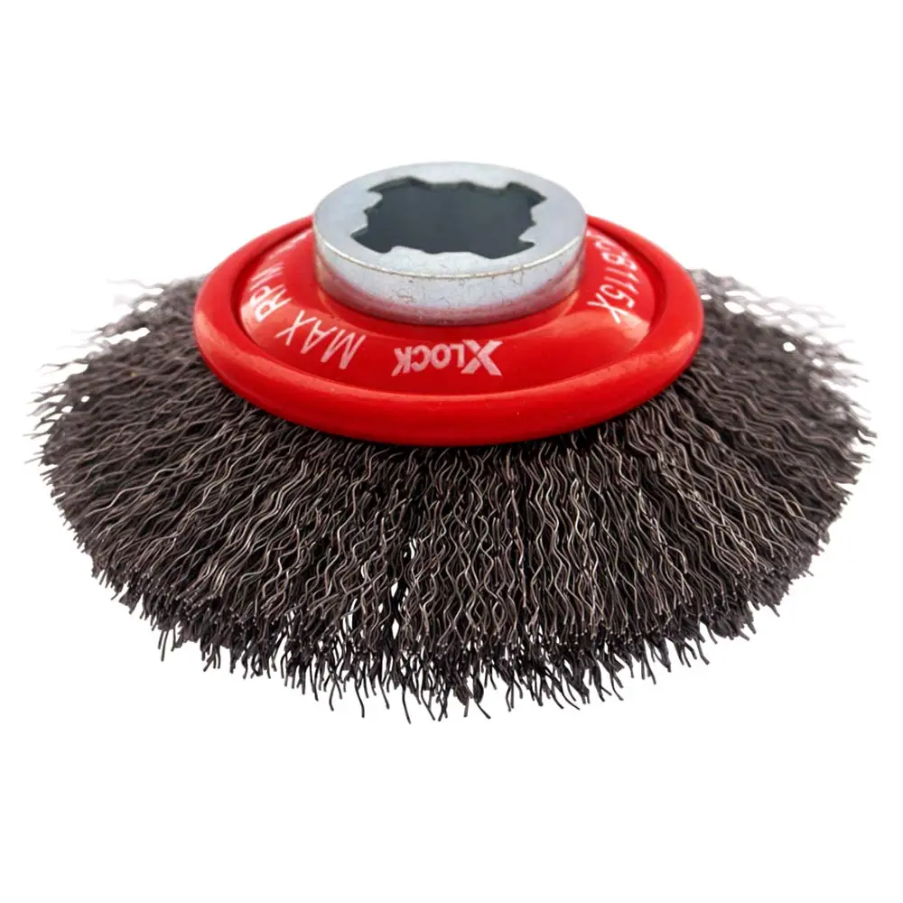 JOSCO X-LOCK 115mm 0.3mm Steel Crimped Wire Bevel Brush