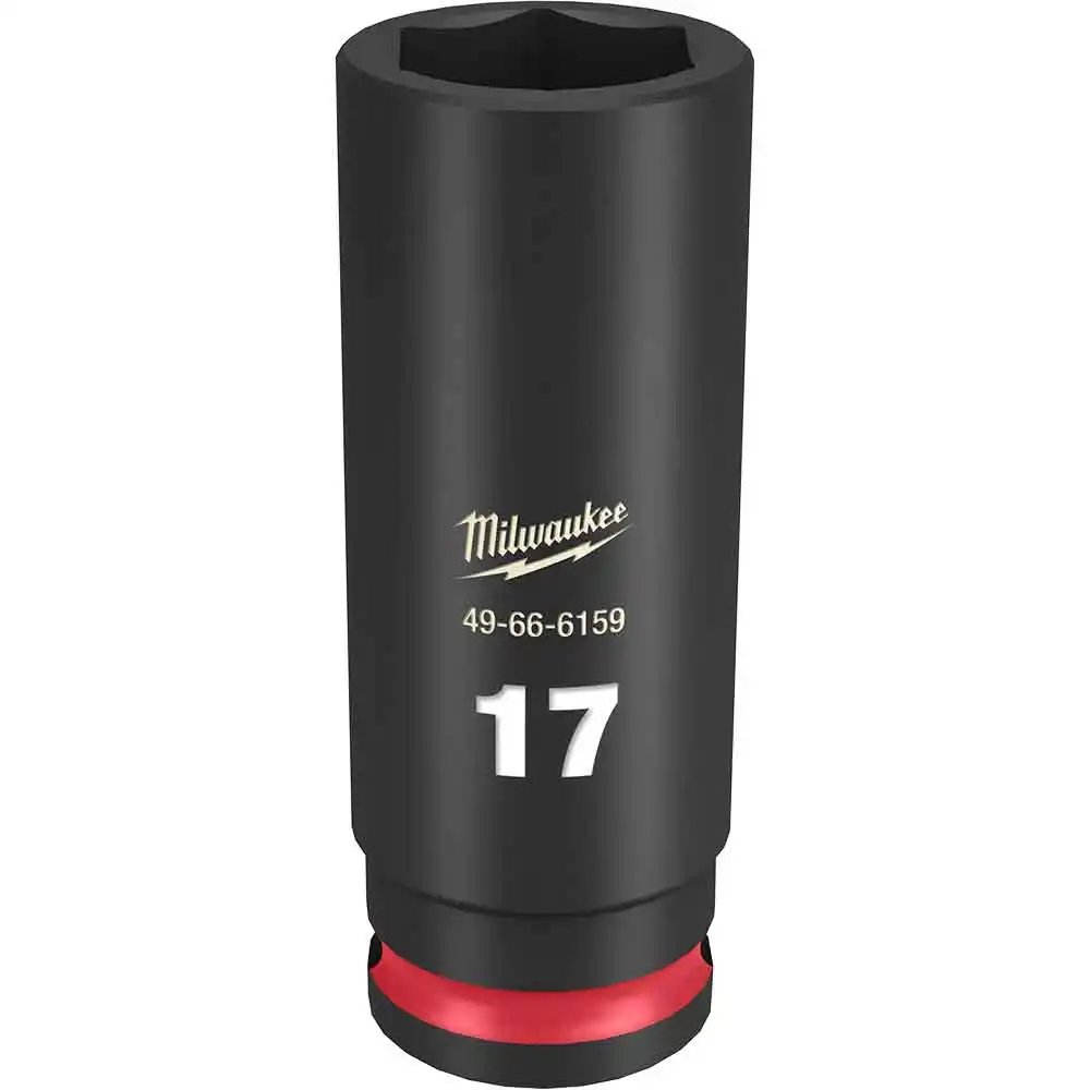 MILWAUKEE SHOCKWAVE 3/8" Drive 17mm Deep 6 Point Impact Socket 49666159