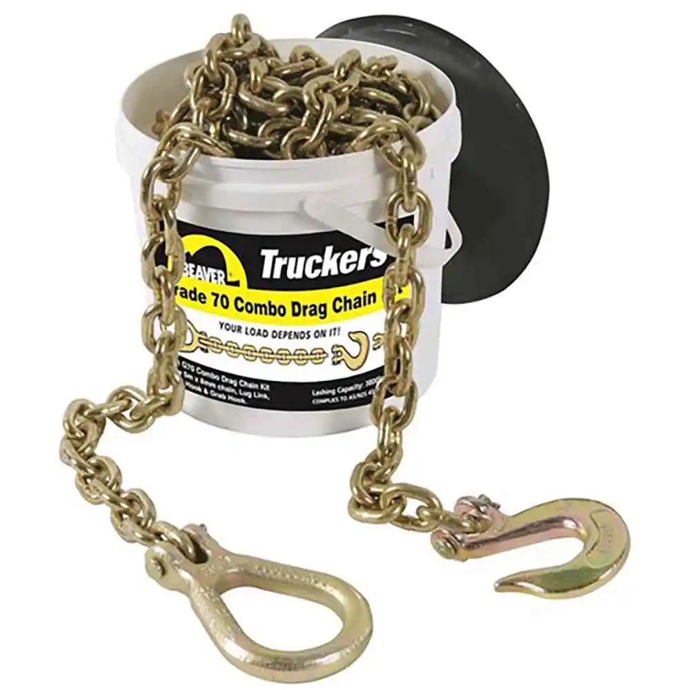 BEAVER 10mm G70 Gold Drag Chain Kit w/ Lug Link & Slip Hook 411010