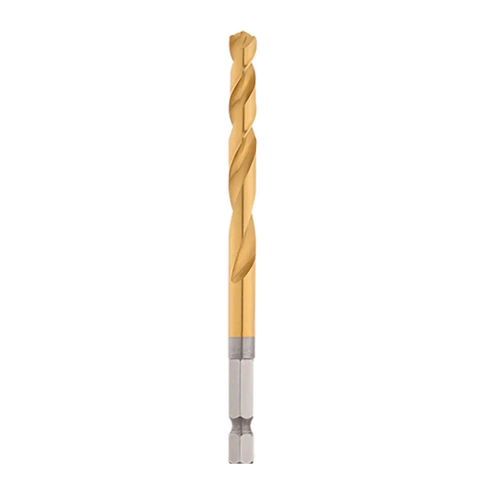 MILWAUKEE 6.5 x 107mm 1/4-Hex Quick-Change HSS-TiN Jobber Drill Bit - RED-HELIX 48894815