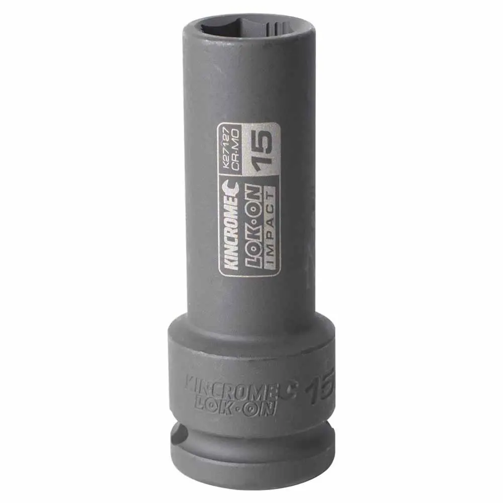 KINCROME LOK-ON 15mm 1/2" Drive Deep Impact Socket K27127