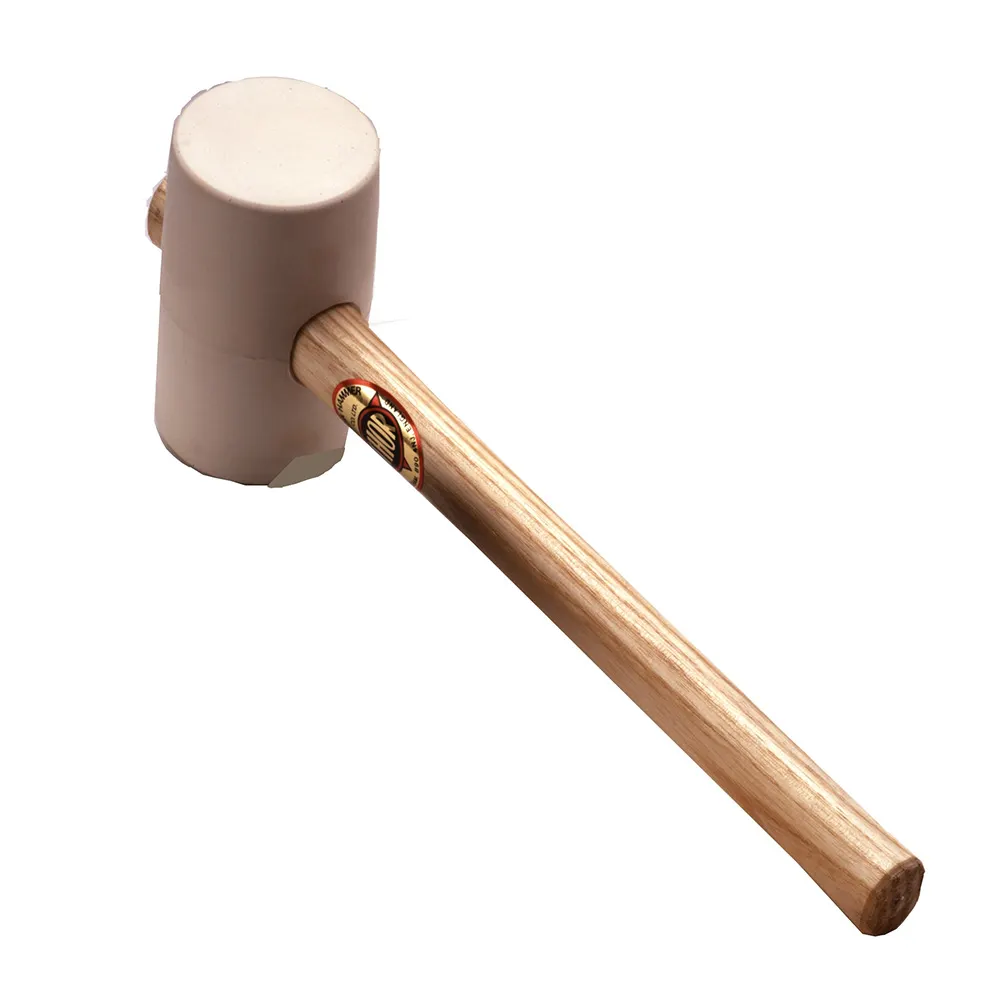 THOR Mallet, White Rubber 970G 2Lb Wood Handle