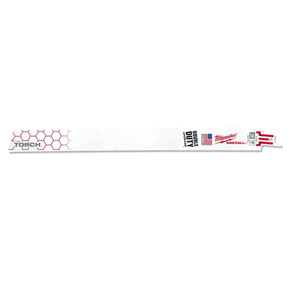 MILWAUKEE 300mm 18TPI Bi-Metal Reciprocating Saw Blade for Metal Cutting - THE TORCH - 25 Piece 48008789