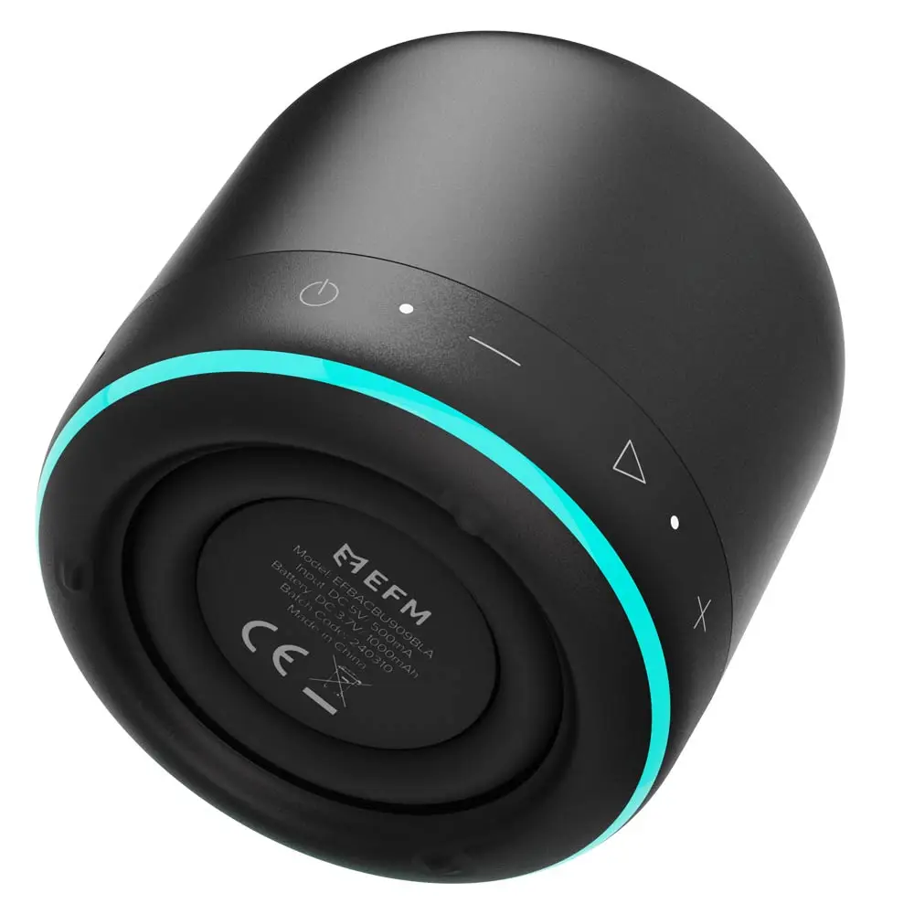 EFM Cloudbreak Mini Bluetooth Speaker - With Dynamic Lighting Effects - Black EFBACBU909BLA