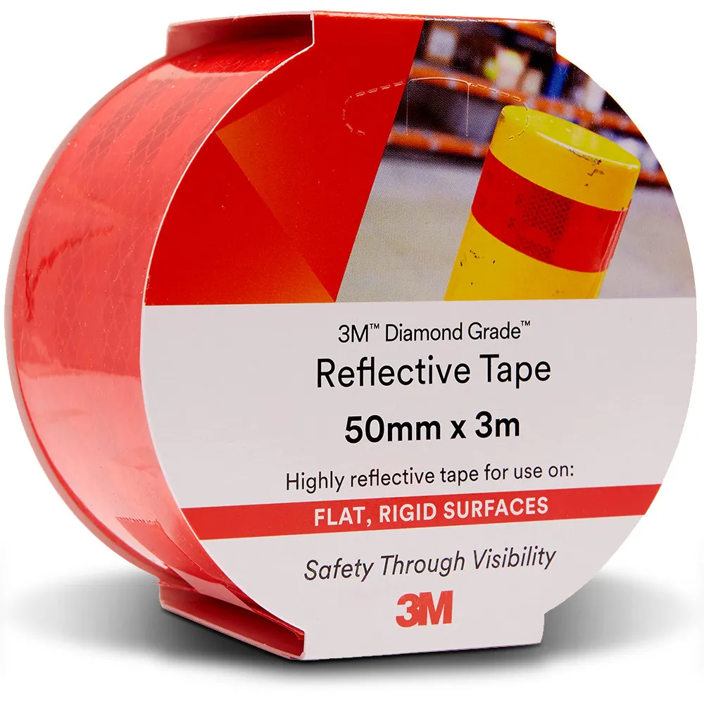 3M 50mm x 3m Red Reflective Tape