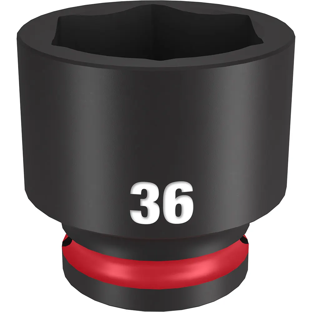 MILWAUKEE 1/2inch Drive 36mm Standard 6 Point Impact Socket - SHOCKWAVE 49666268