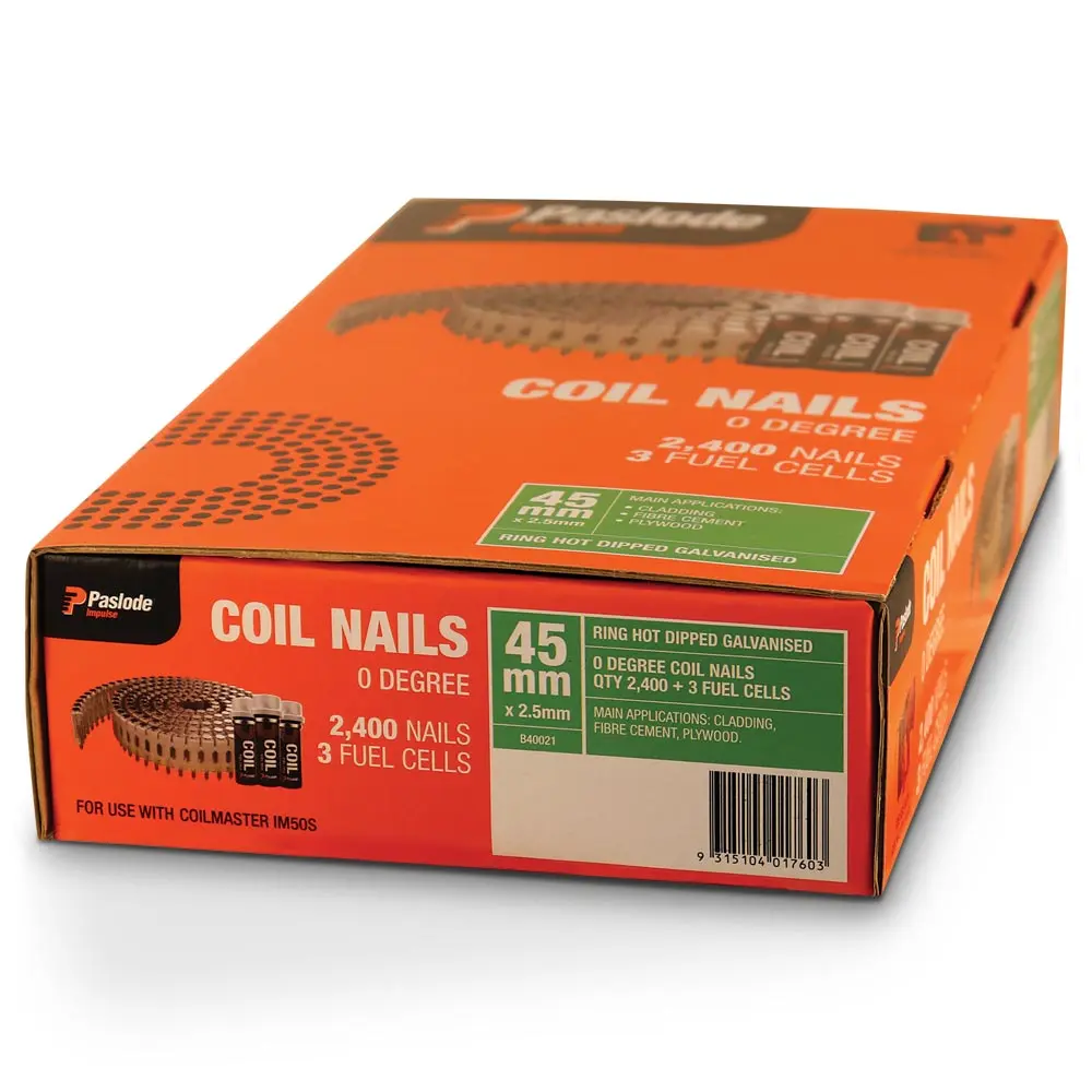 PASLODE 45 x 2.5mm HDG Coil Nails B40021