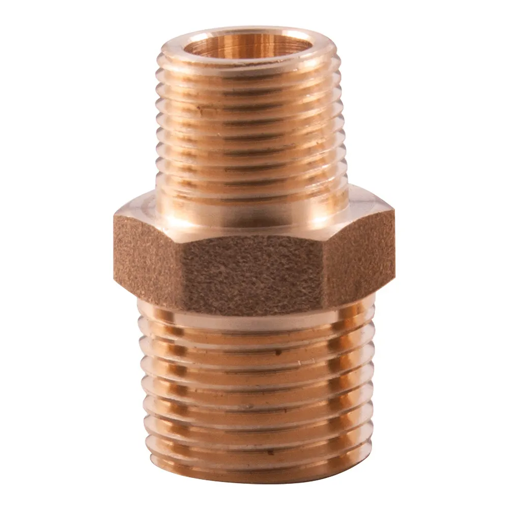SONSBEEK NIPPLE 1/2inch -3/8inch BSP M-M HEX, BRASS