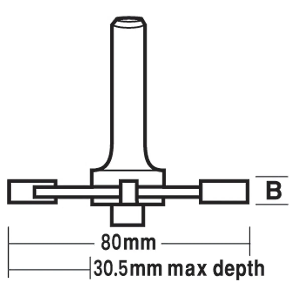 CARBITOOL Router Bit TCT Slot Cutter Assembly 6.4mm 1/4inch -Shank TA 700-6.4 MB