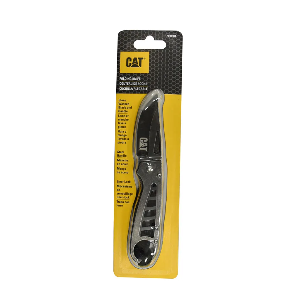 CAT 177mm/7inch Drop Folding Point Skeleton Knife Sport 980001