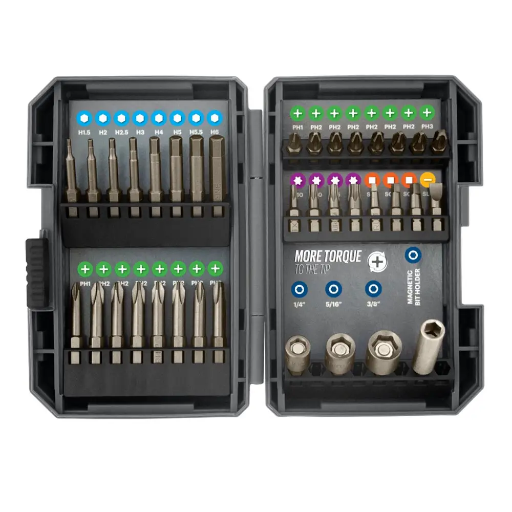 DURUM 36 Piece Metric Hex Assorted Screwdriver Bit Set DB905