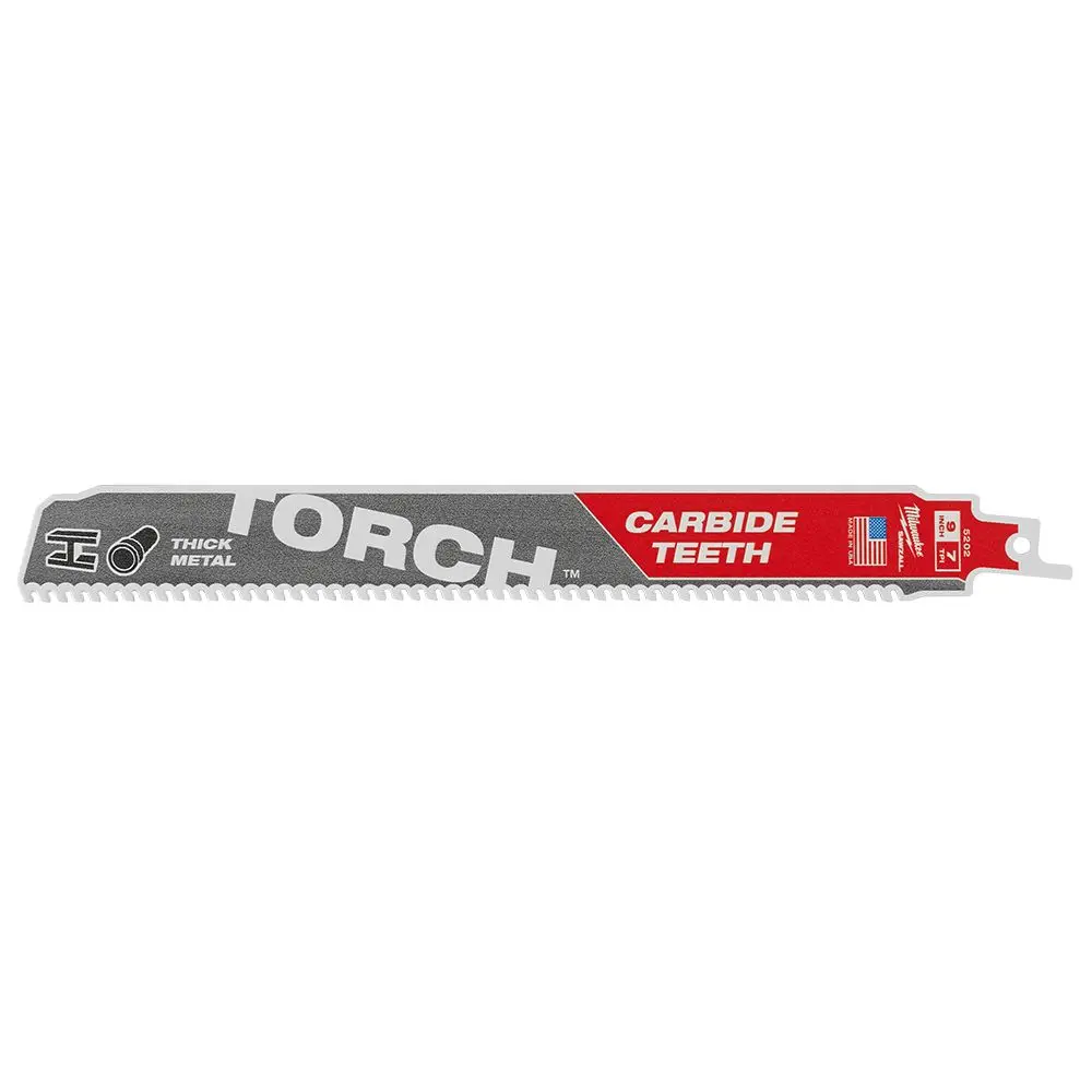 MILWAUKEE 230mm 7TPI TCT Reciprocating Saw Blade for Metal Cutting - THE TORCH 48005202
