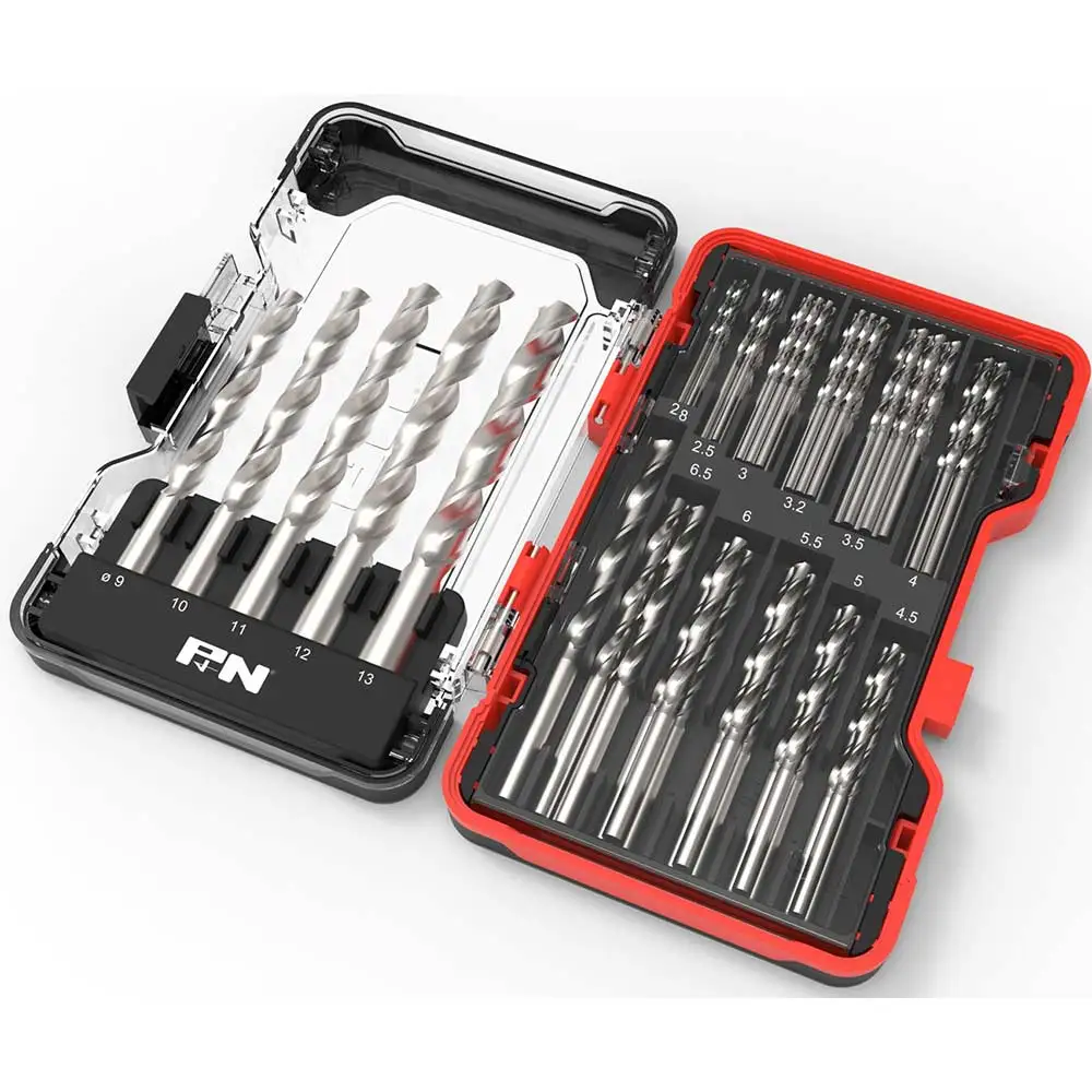 P&N 90 Piece 2-13mm HSS Bright Jobber Excel Drill Bit Set 165399090