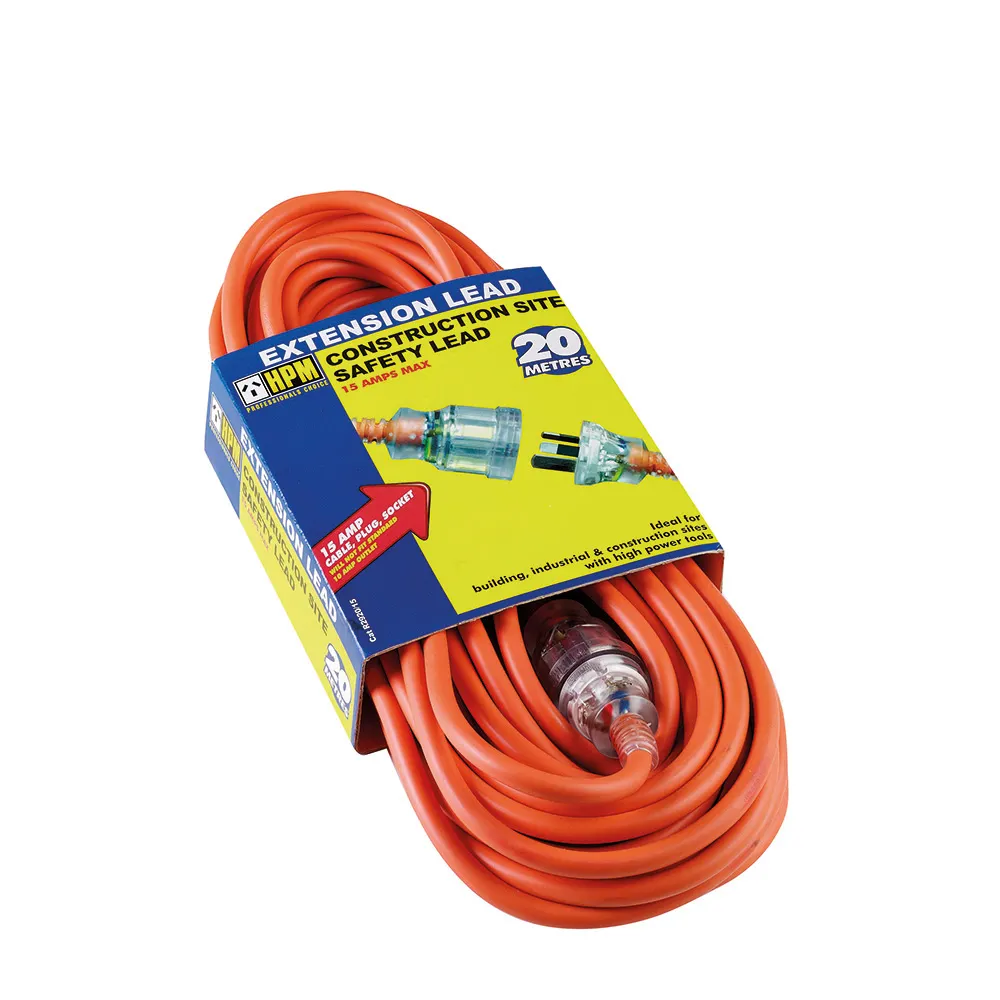 HPM 20m 15A 1.5mm Extension Lead & Plug Construction Site R2920/15