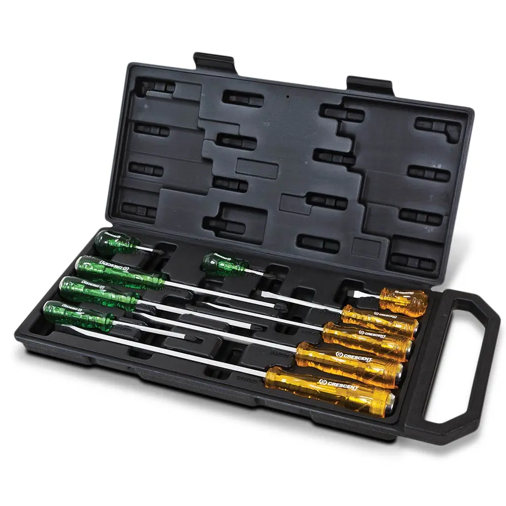 CRESCENT 10 Piece Tang-Thru Screwdriver Set CSDIND10