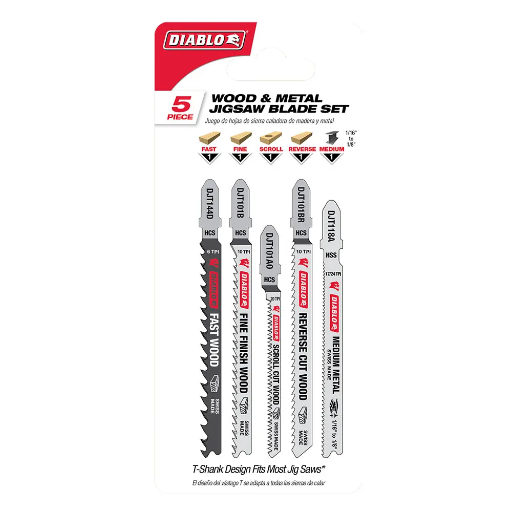 DIABLO Wood & Metal Set 5-Piece 2608F02262