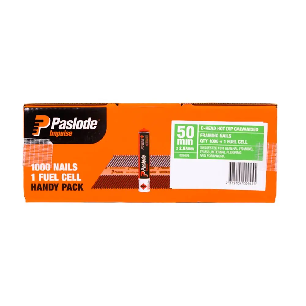 PASLODE 50mm Impulse Nails 1000 Pack B20552