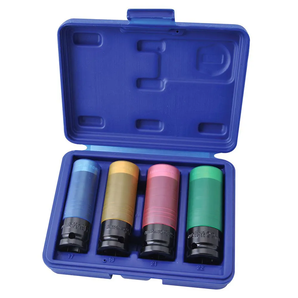 KINCROME 1/2Inch Drive Metric Wheel Nut Impact Socket Set - 4 Piece K2180