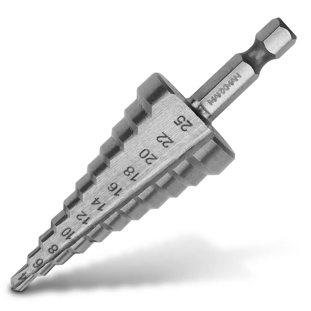 MARXMAN 4-25mm 1/4-Hex HSS Metal 11-Step Drill Bit MSD425HX