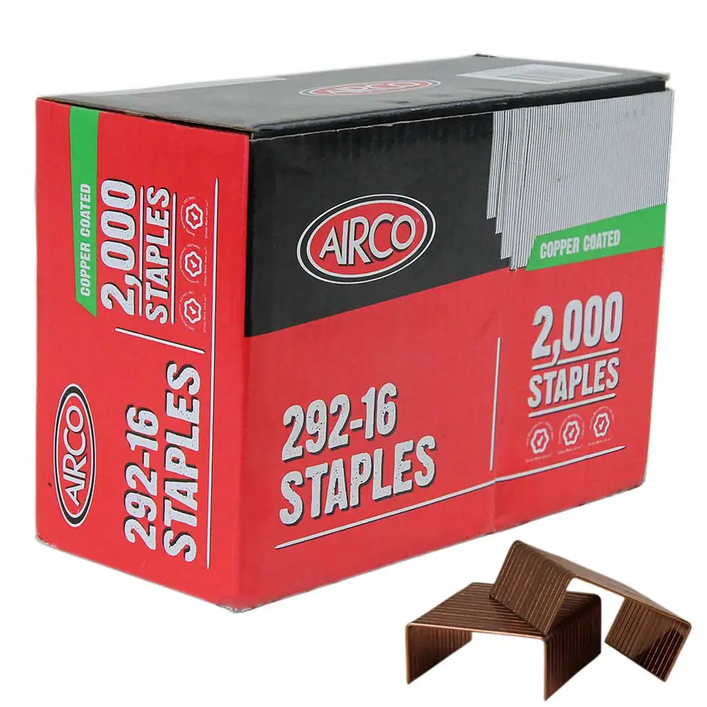 AIRCO 292 Series Staples Copper Coated - 16mm Box of 2000 SC35160