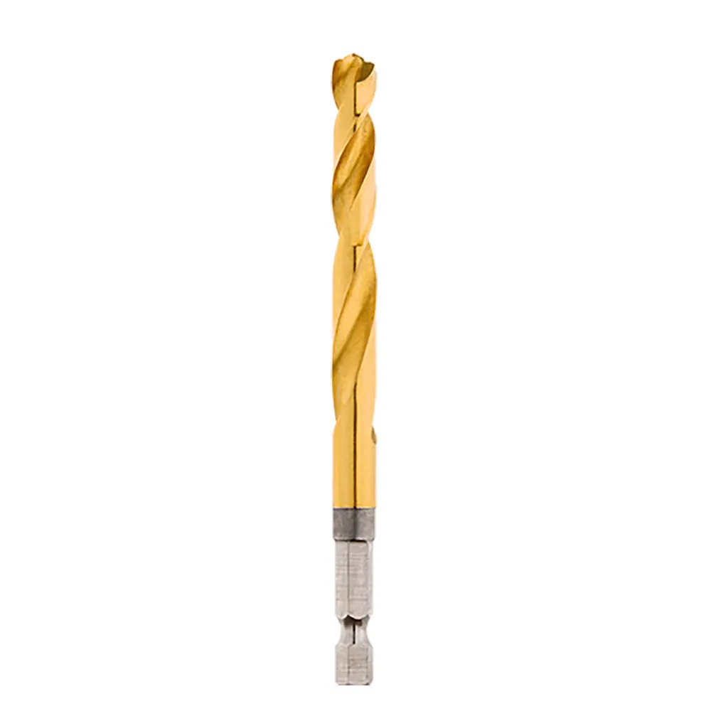 MILWAUKEE 7.5 x 110mm 1/4-Hex Quick-Change HSS-TiN Jobber Drill Bit - RED-HELIX 48894818