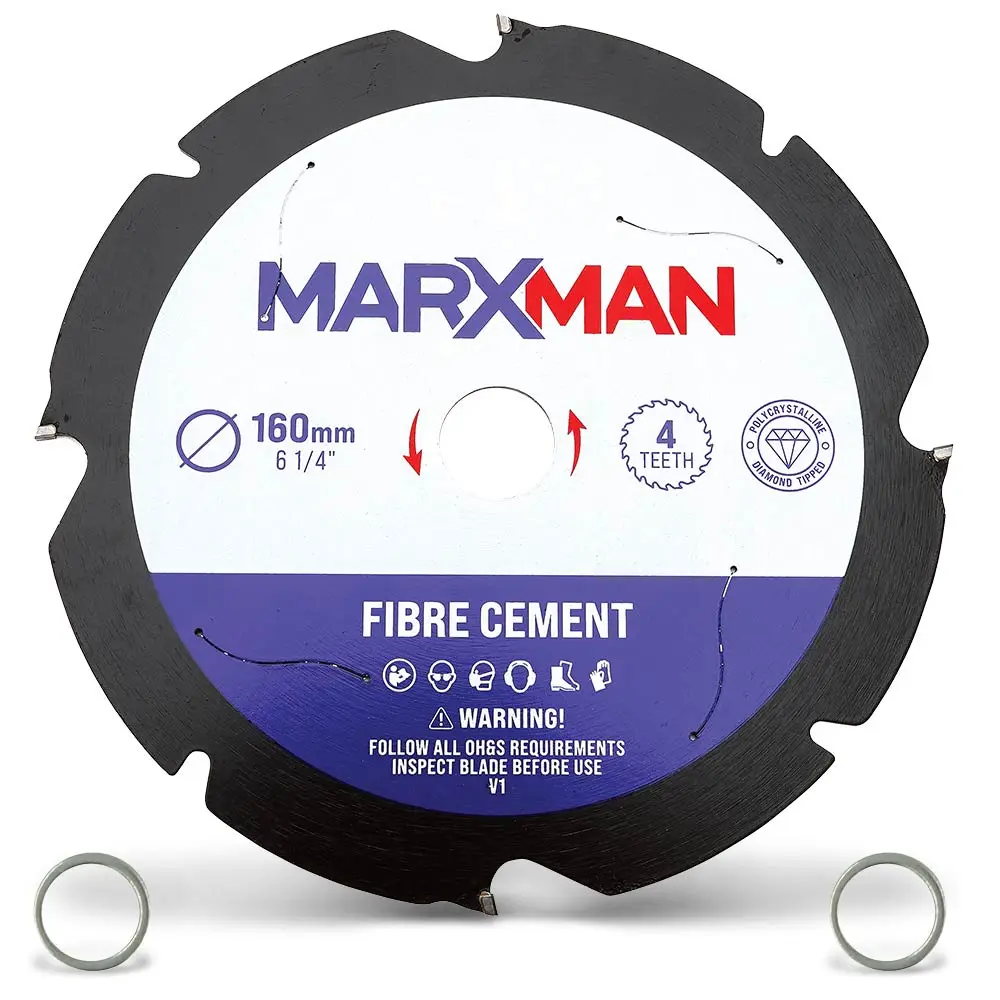 MARXMAN 160x20mm 4T PCD F/Cement Plunge Circular Saw Blade MCSBFC160