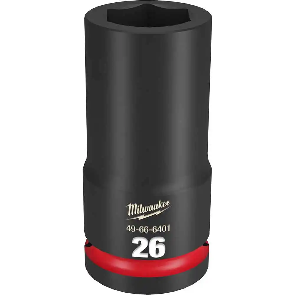 MILWAUKEE SHOCKWAVE 3/4inch Drive 26mm Deep 6 Point Impact Socket 49666401