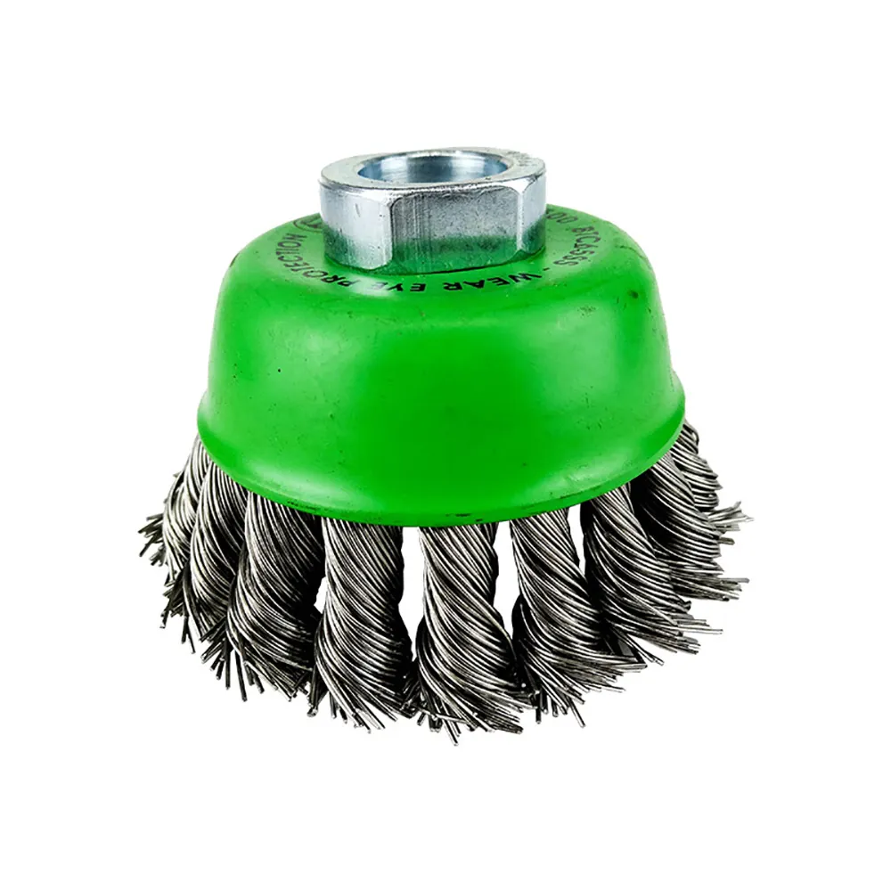 JOSCO BRUMBY 75mm 0.45mm Stainless Steel Twist Knot Wire Cup Brush
