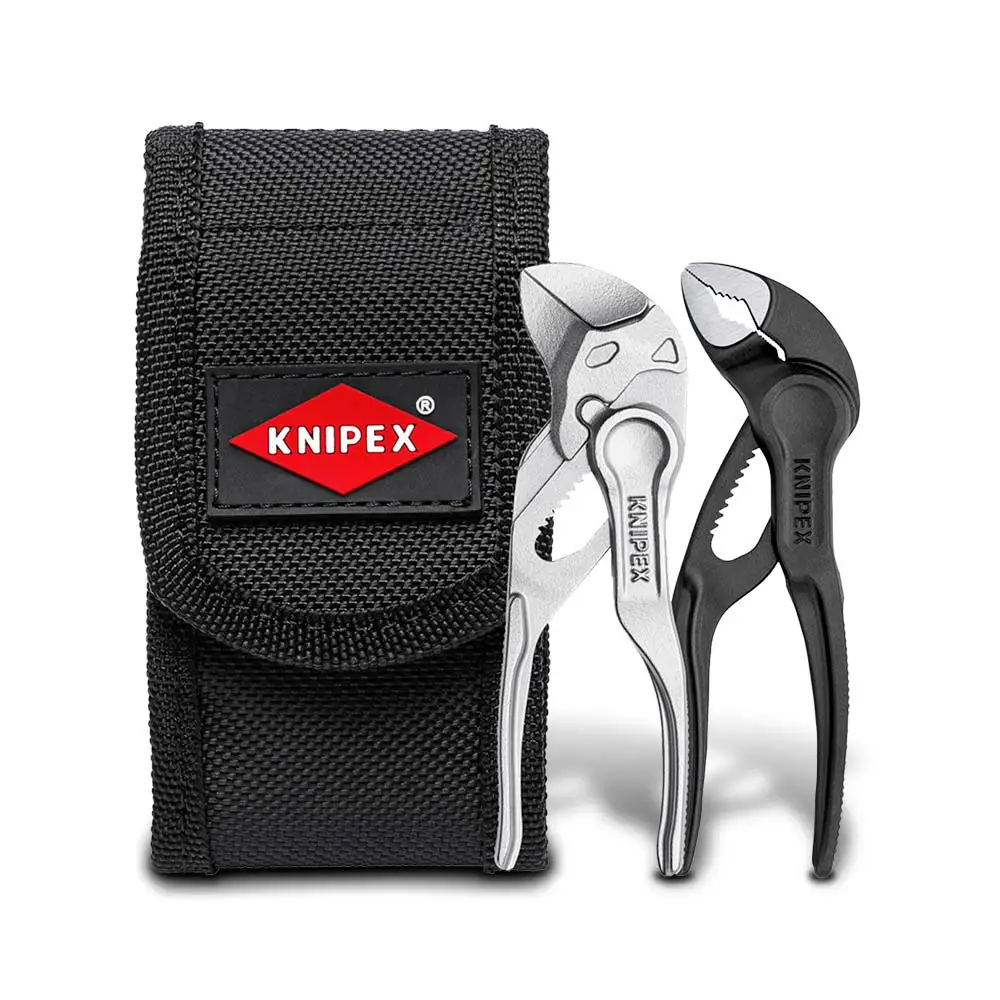 KNIPEX 100mm Mini Cobra & Pliers Wrench Set w/ Belt Pouch XS 002072V04XS
