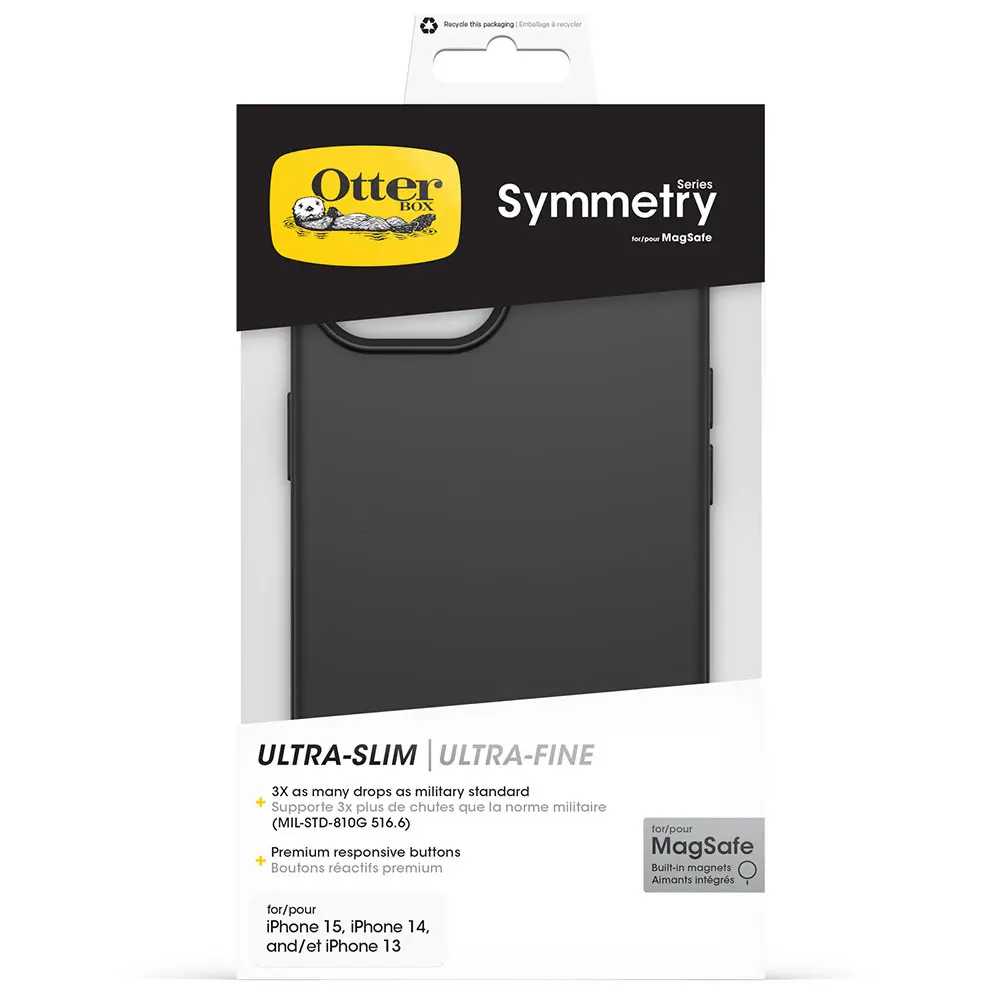 OTTERBOX Symmetry Plus MagSafe Case - For iPhone 13, iPhone 14, iPhone 15 - Black 77-92928