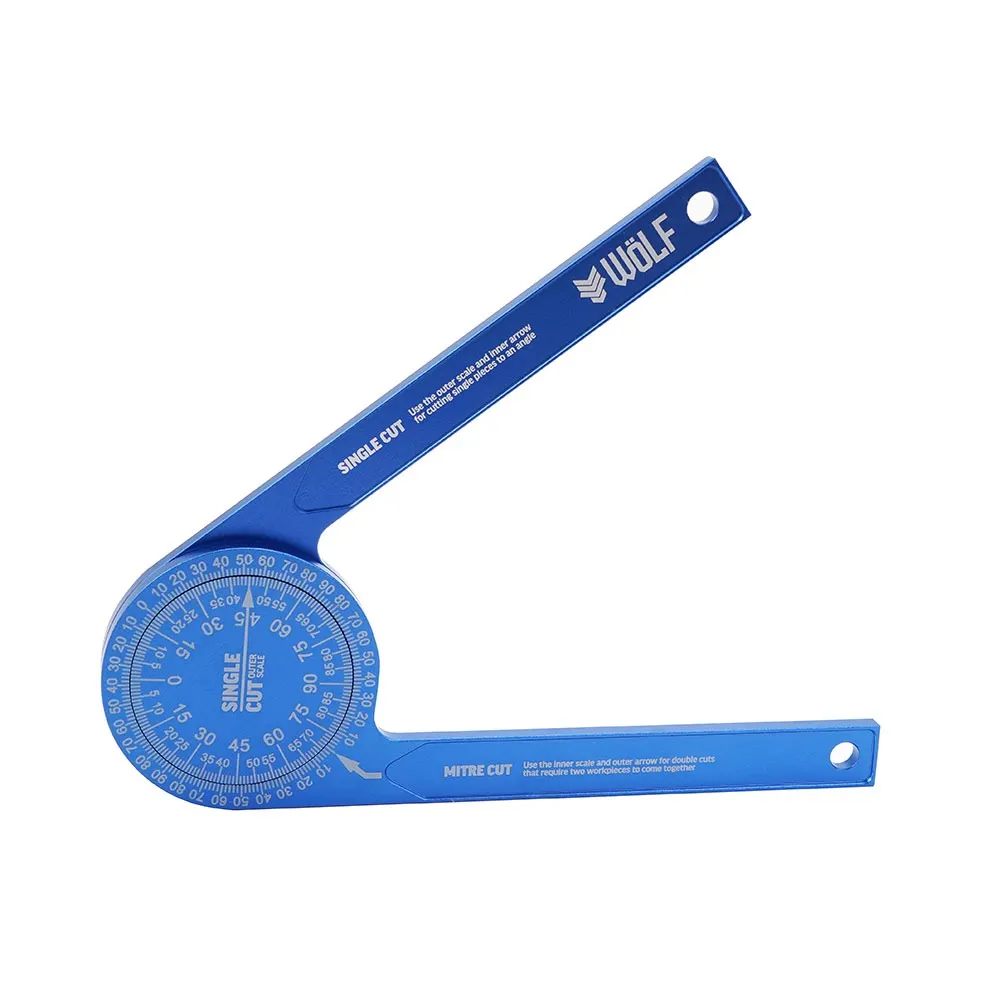 WOLF 185mm Angle Finder Mitre Protractor - Aluminium WAFMP175