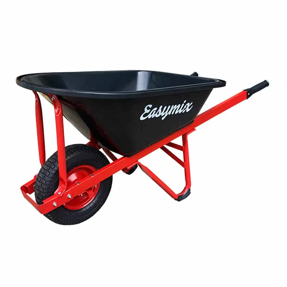 EASYMIX Trade 99L Poly Pneumatic Wide Wheelbarrow W300P-HSRWRS