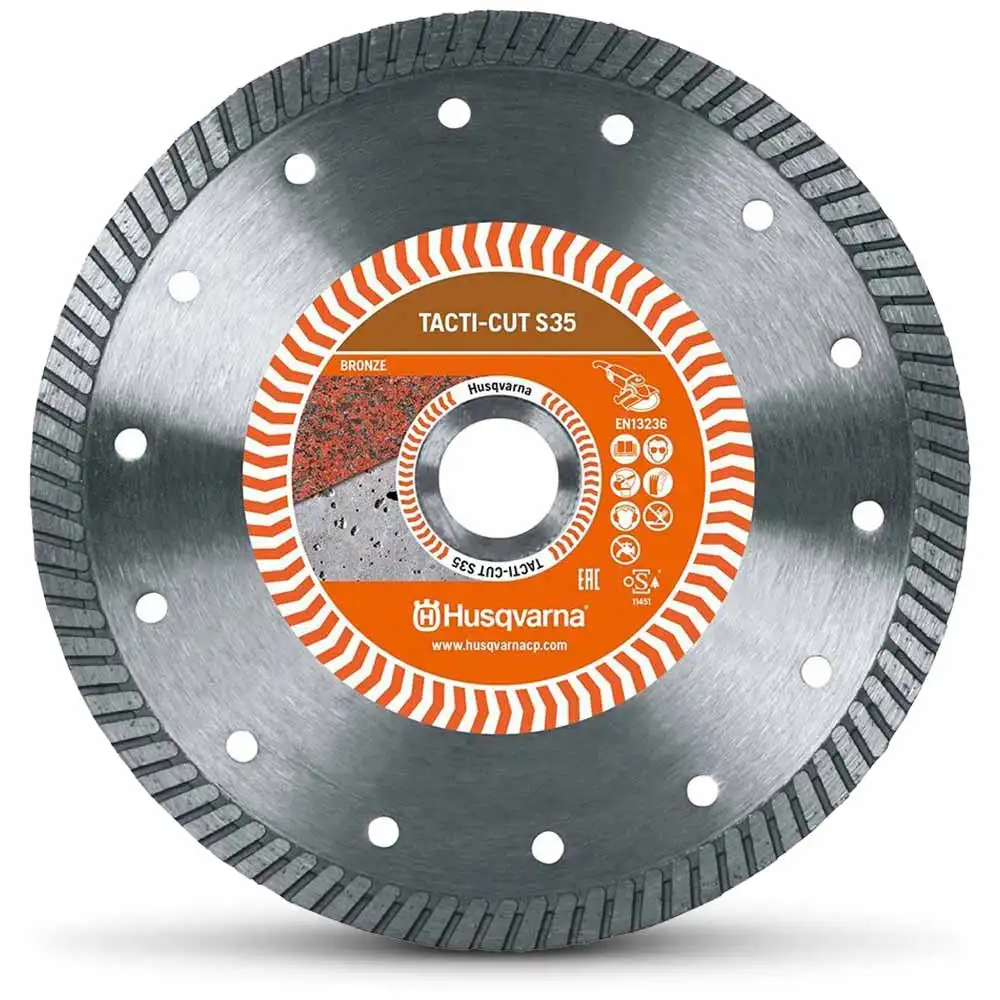 HUSQVARNA 105mm Turbo Diamond Blade for GENERAL Purpose Cutting - TACTI-CUT S35