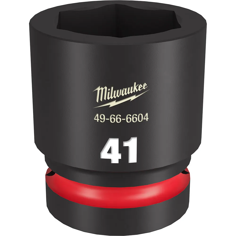 MILWAUKEE SHOCKWAVE 1inch Drive 41mm Standard 6 Point Impact Socket 49666604