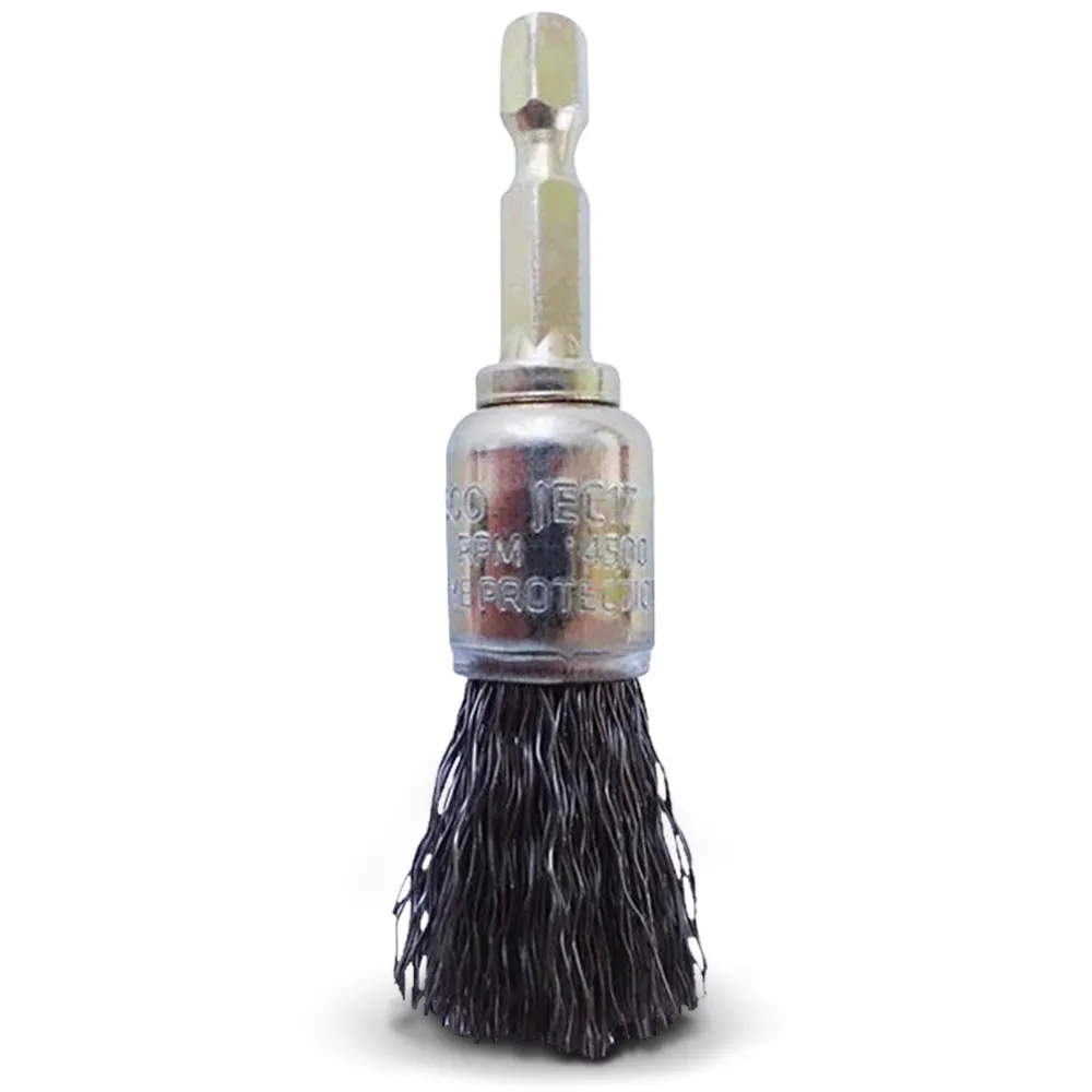 JOSCO 17mm 1/4-Hex Mounted Crimped End Brush JEC17
