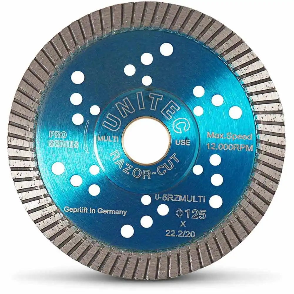 UNITEC 125mm Turbo Diamond Blade for General Purpose Cutting - RAZORCUT U-5RZMULTI