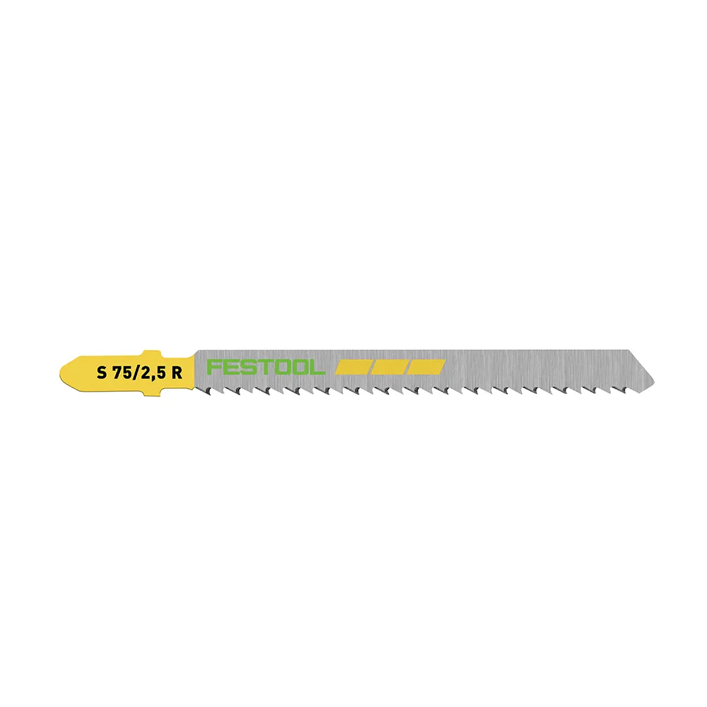 FESTOOL S 75mm x 2.5mm R Fine Cut Jigsaw Blade - 5 Piece 204259