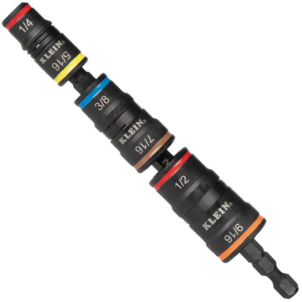 KLEIN 7 in 1 Impact Flip Sockets A-32933