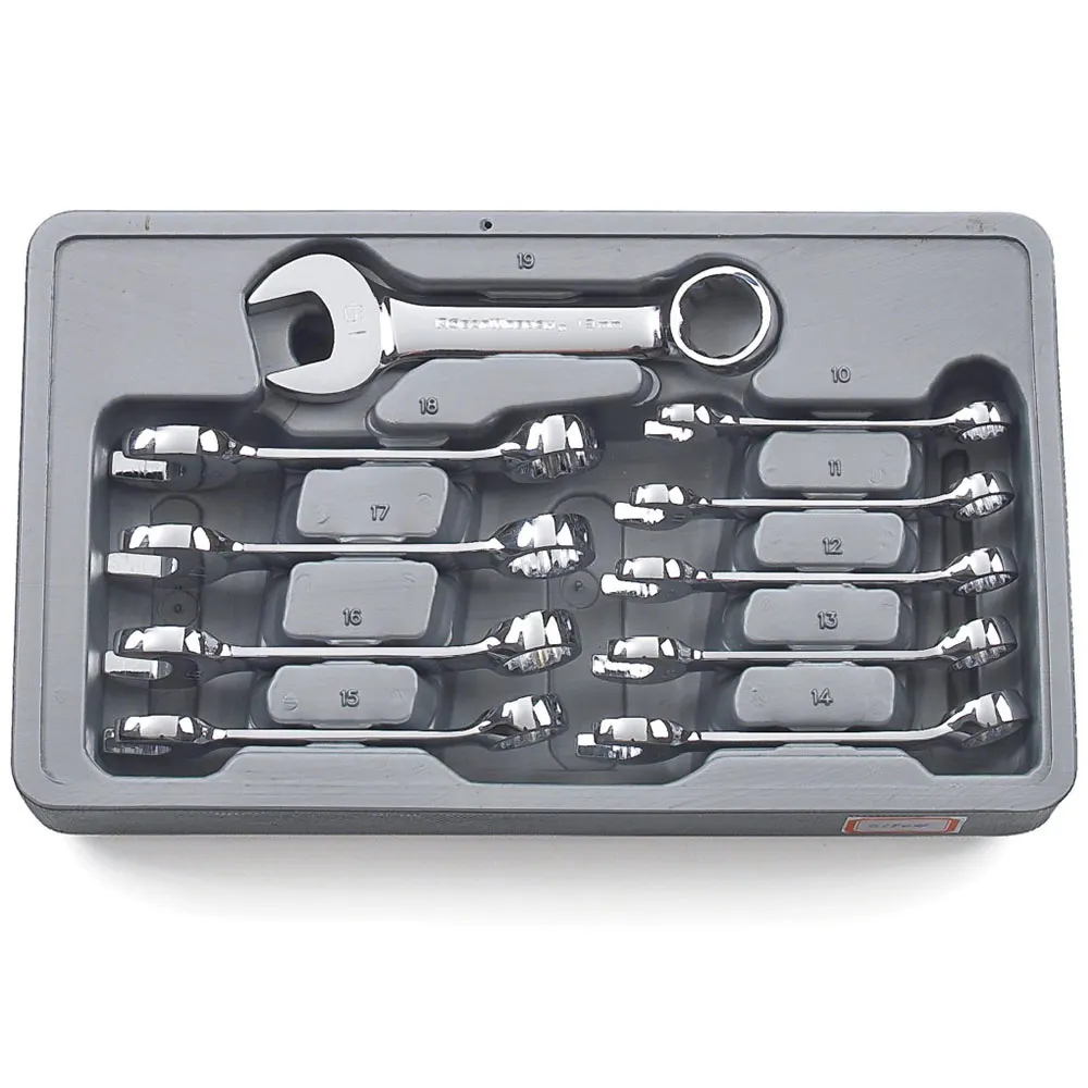 GEARWRENCH R/OE Met Stubby Spanner Set 10pc 81904