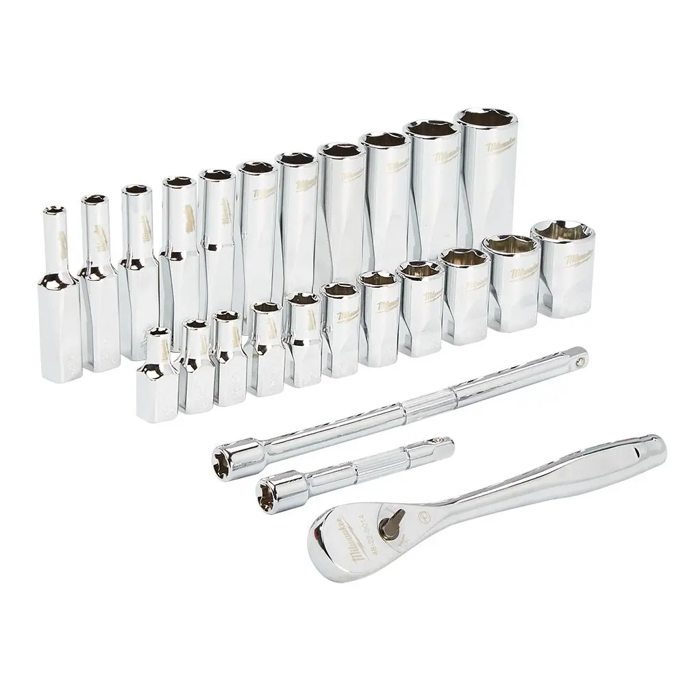 MILWAUKEE 26pc 1/4inch Drive AF Ratchet & Socket Set 48229404