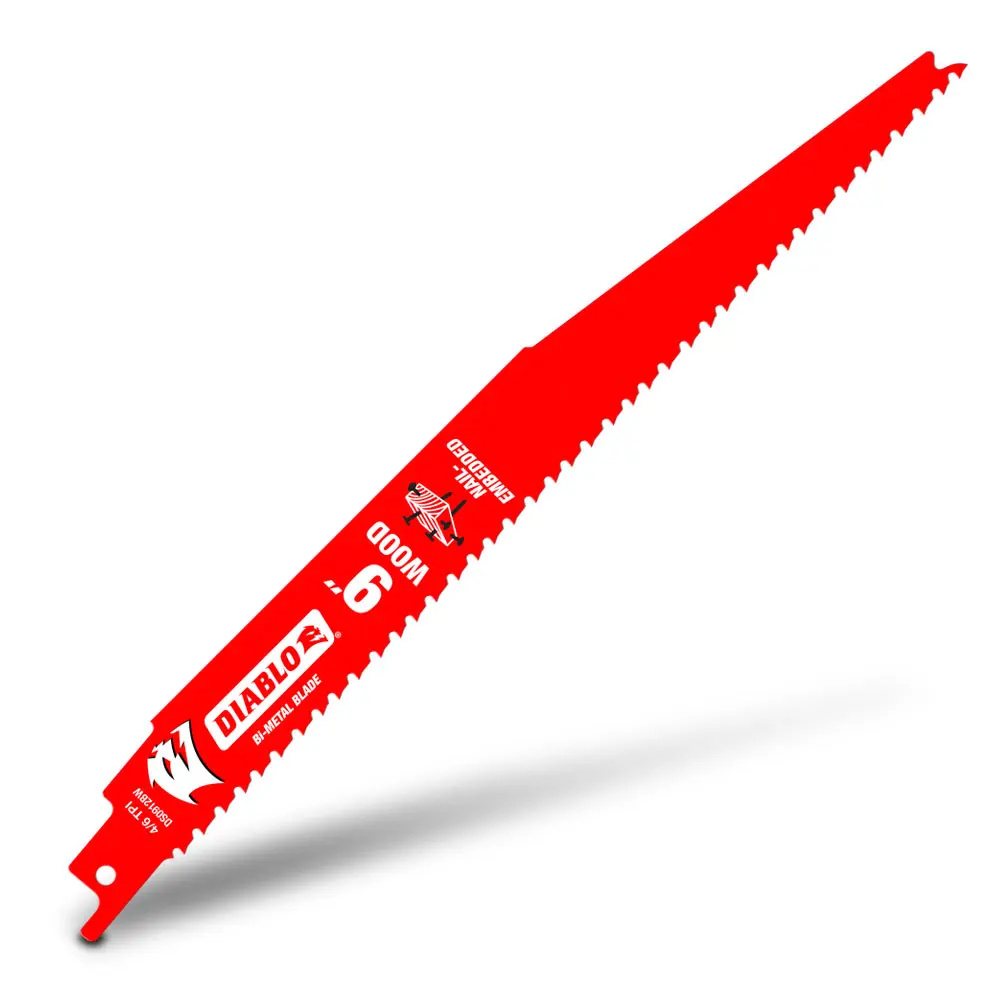 DIABLO 229mm Bi-Metal Recip Blade for Nail Embedded Wood - 5 Piece 2610052362