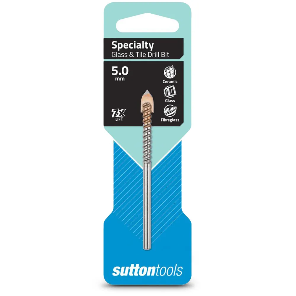 SUTTON 5.0 x 80mm TCT Glass & Tile Drill Bit D6040500